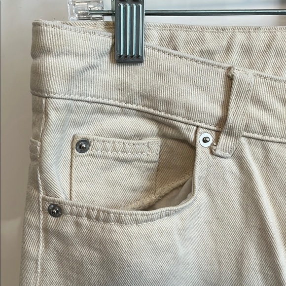 H&M Ecru Cream High Rise Denim Jeans Classic Style, Size 10 - Picture 6 of 13